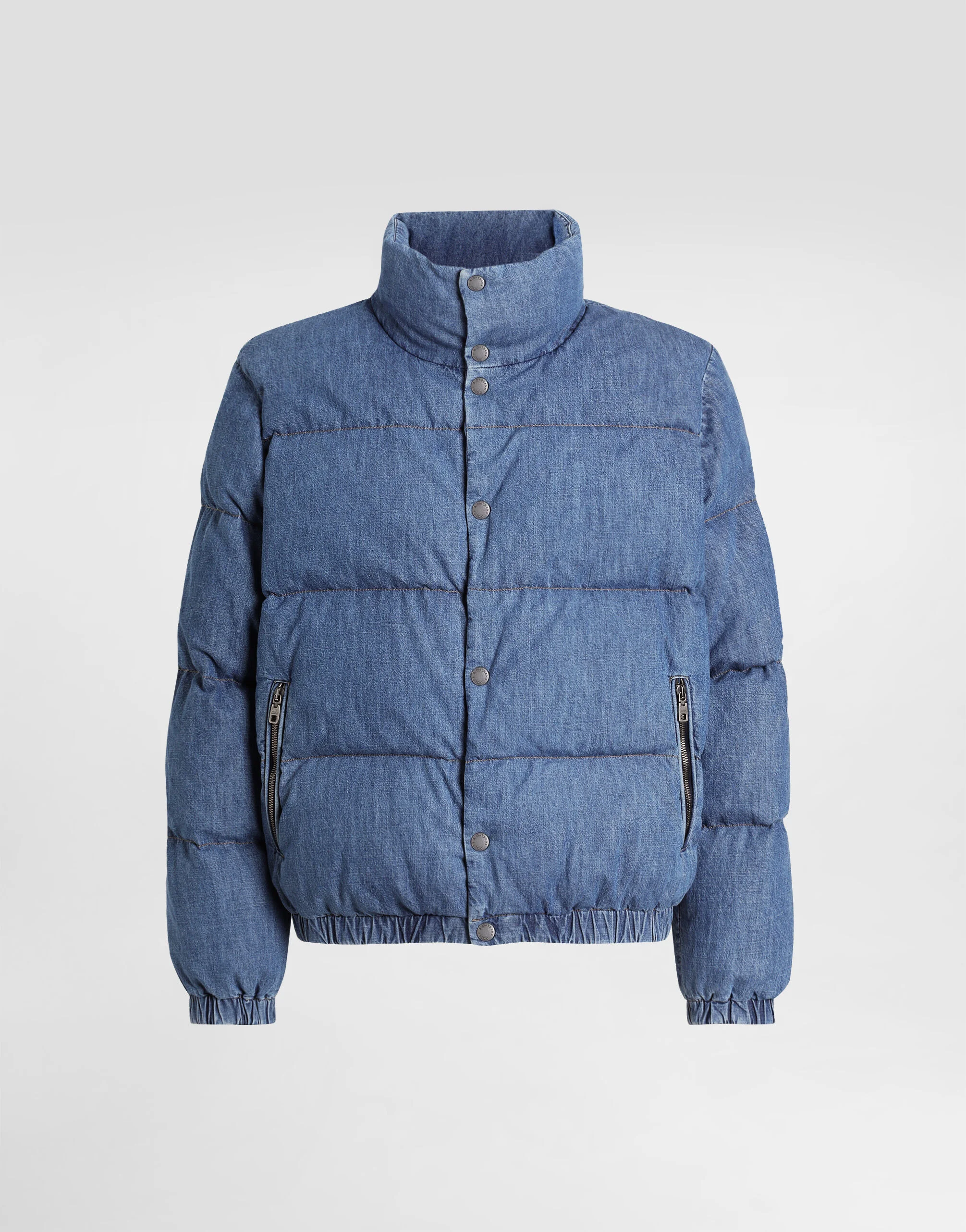 Cotton denim padded jacket - 1