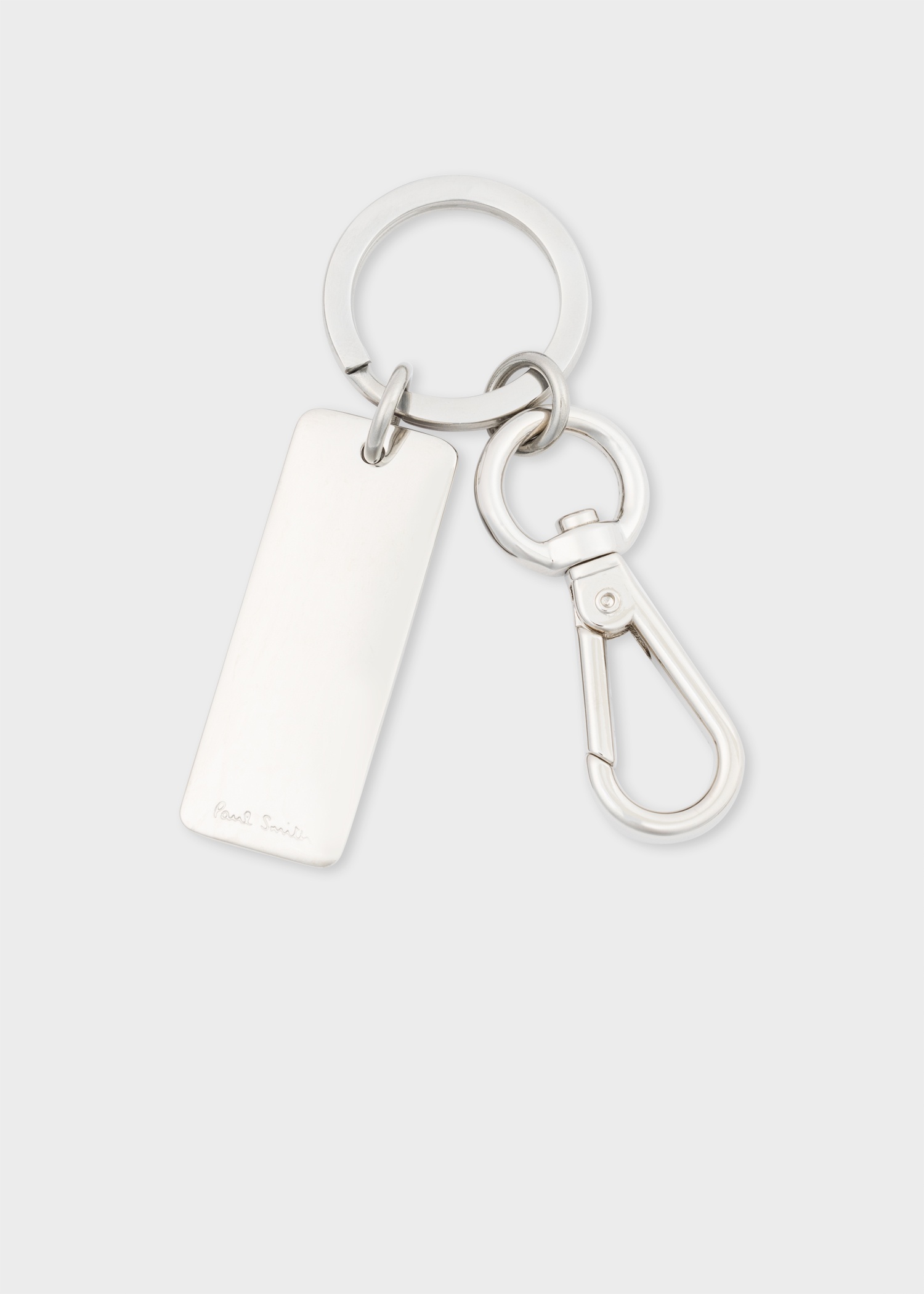 'Signature Stripe' Tag Metal Keyring - 2