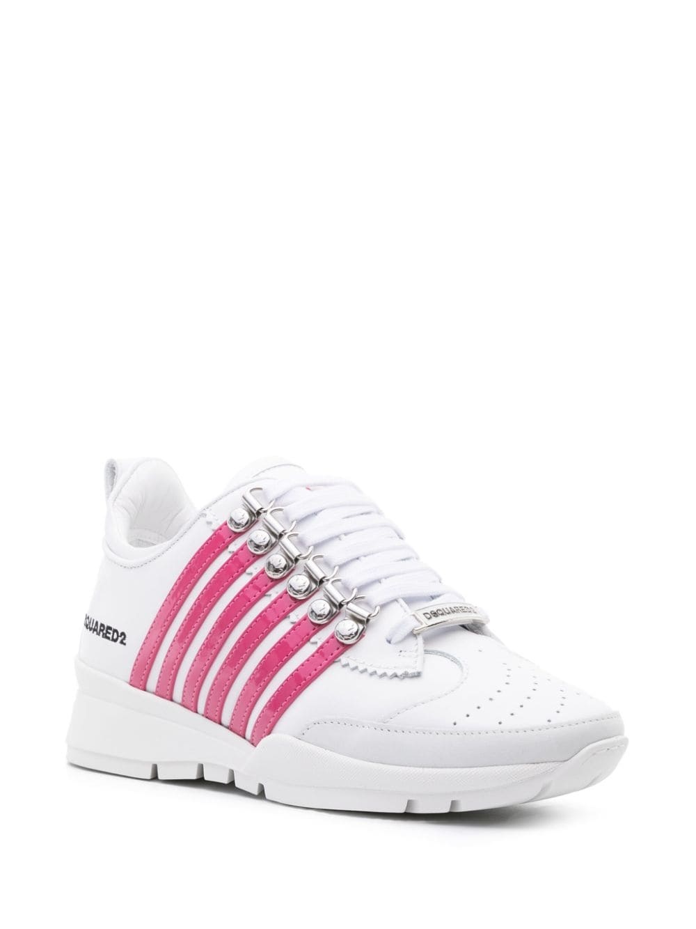 stripe-detailing leather sneakers - 2