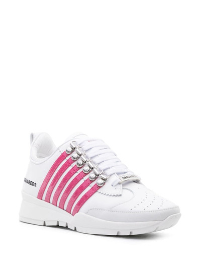 DSQUARED2 stripe-detailing leather sneakers outlook