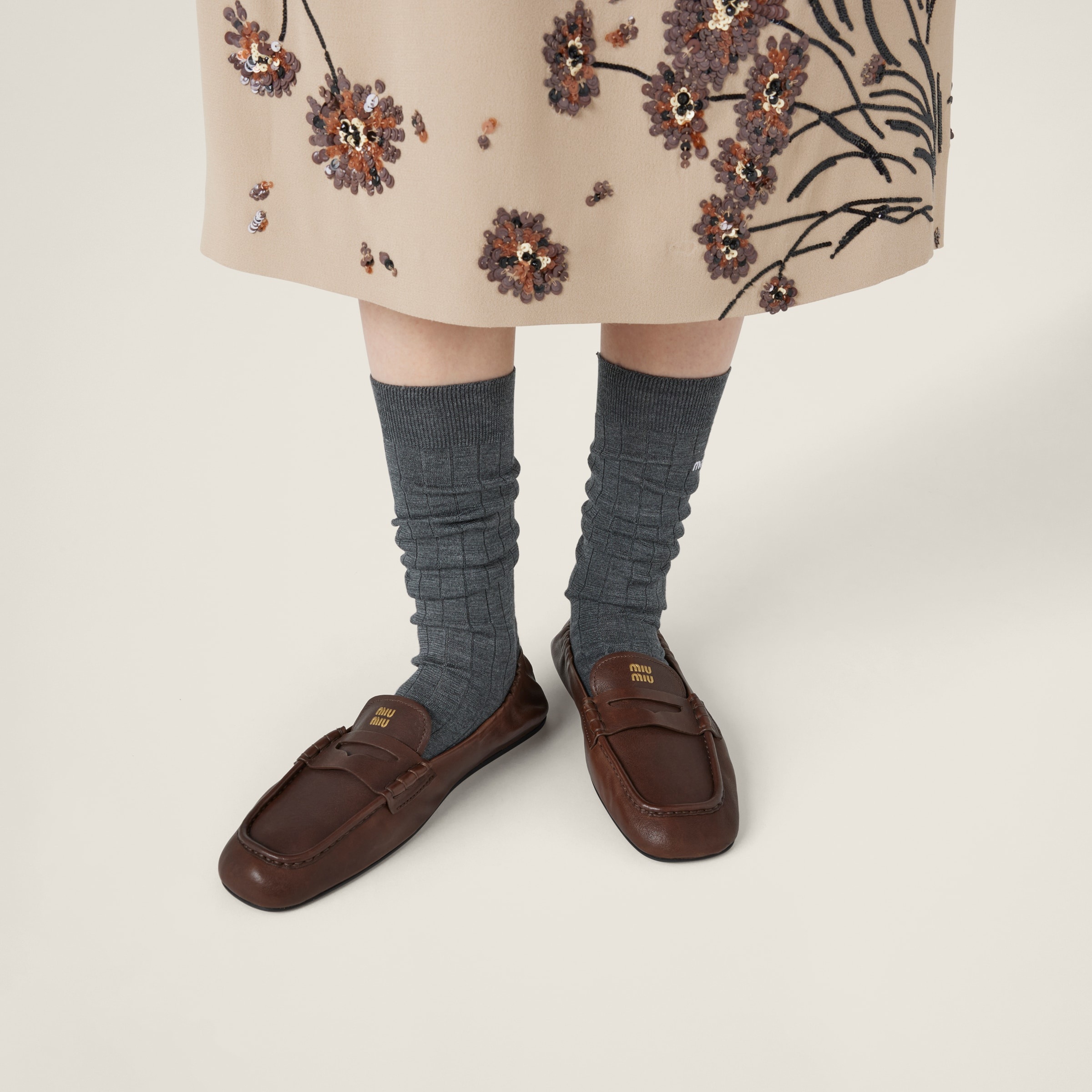 Ruches nappa leather ballerinas - 5