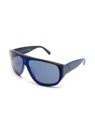 Moncler logo-engraved pilot-frame sunglasses outlook