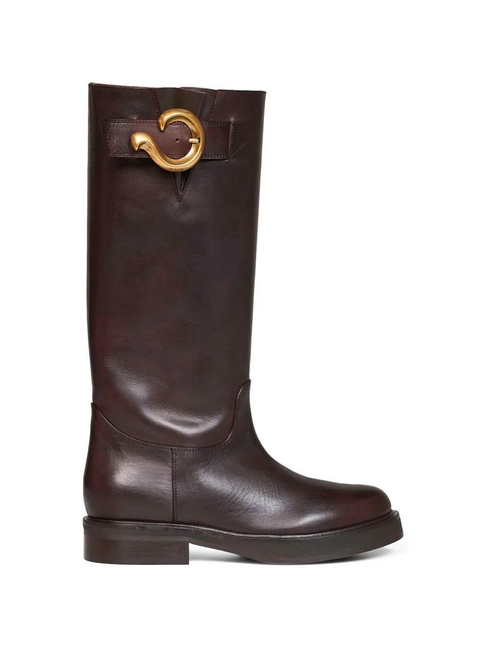 leather boots with Paisley buckle - 1