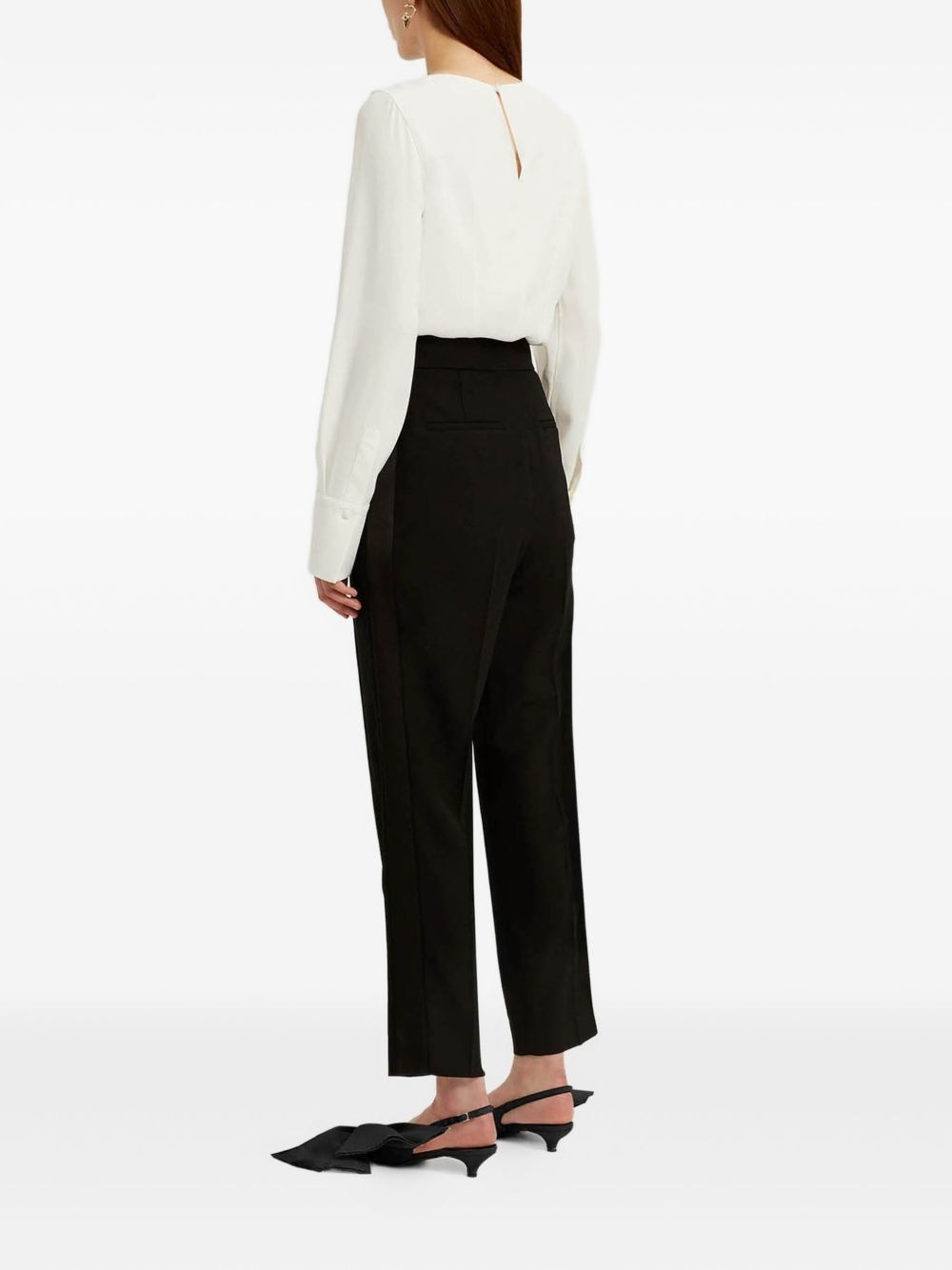 pleated straight trousers - 3