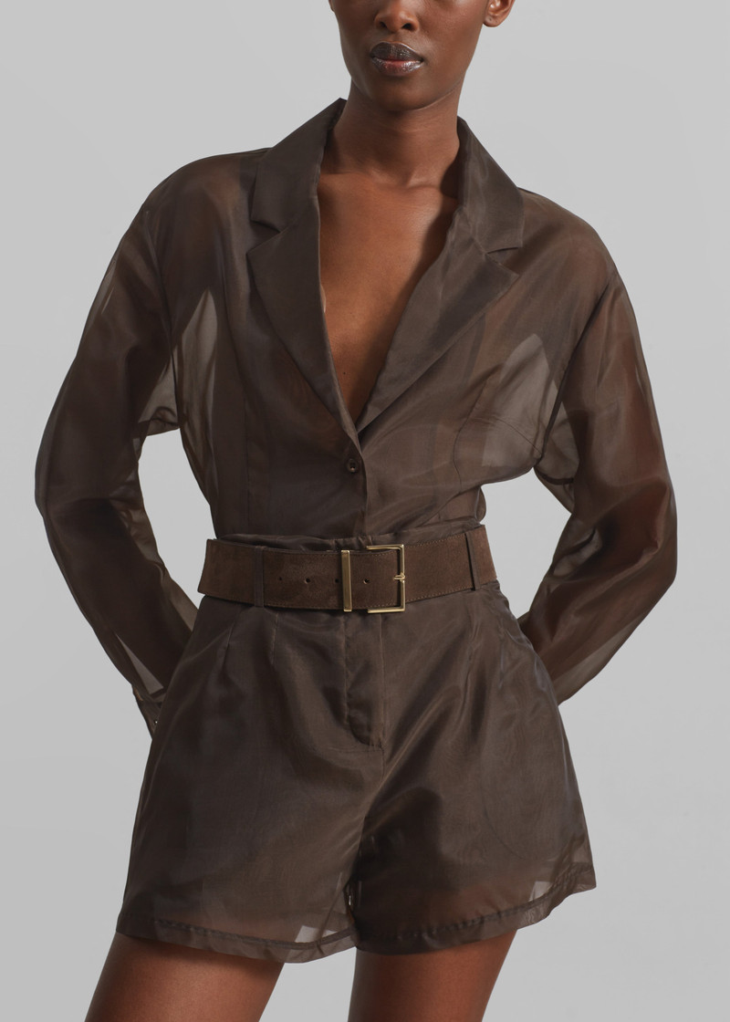 Lise Sheer Blazer - Brown 4