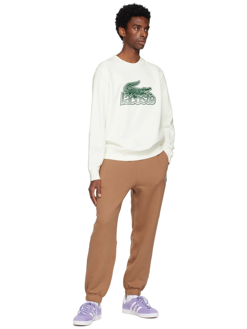 LACOSTE Brown Embroidered Lounge Pants outlook