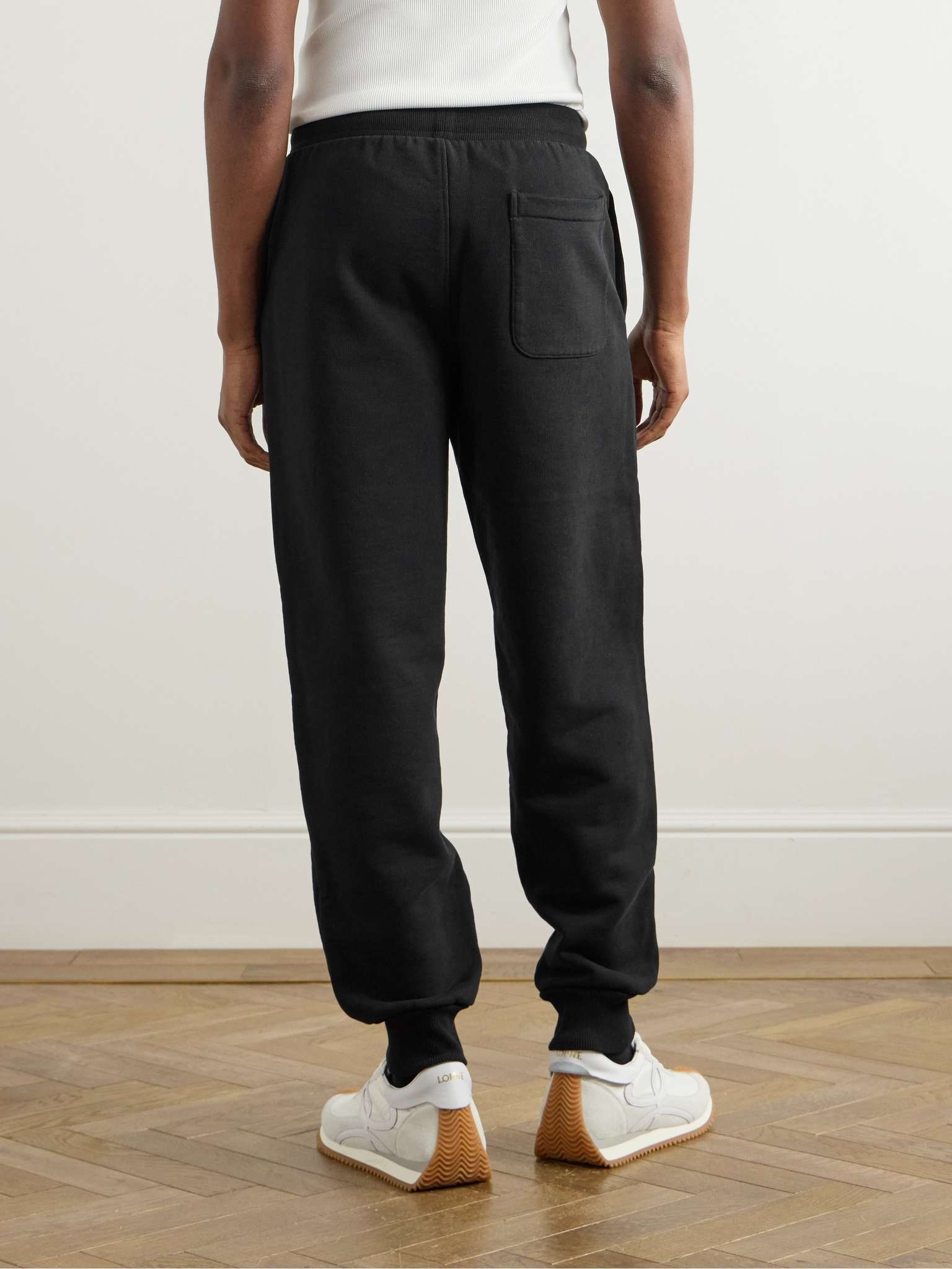 Tapered Logo-Embroidered Organic Cotton-Jersey Sweatpants - 4