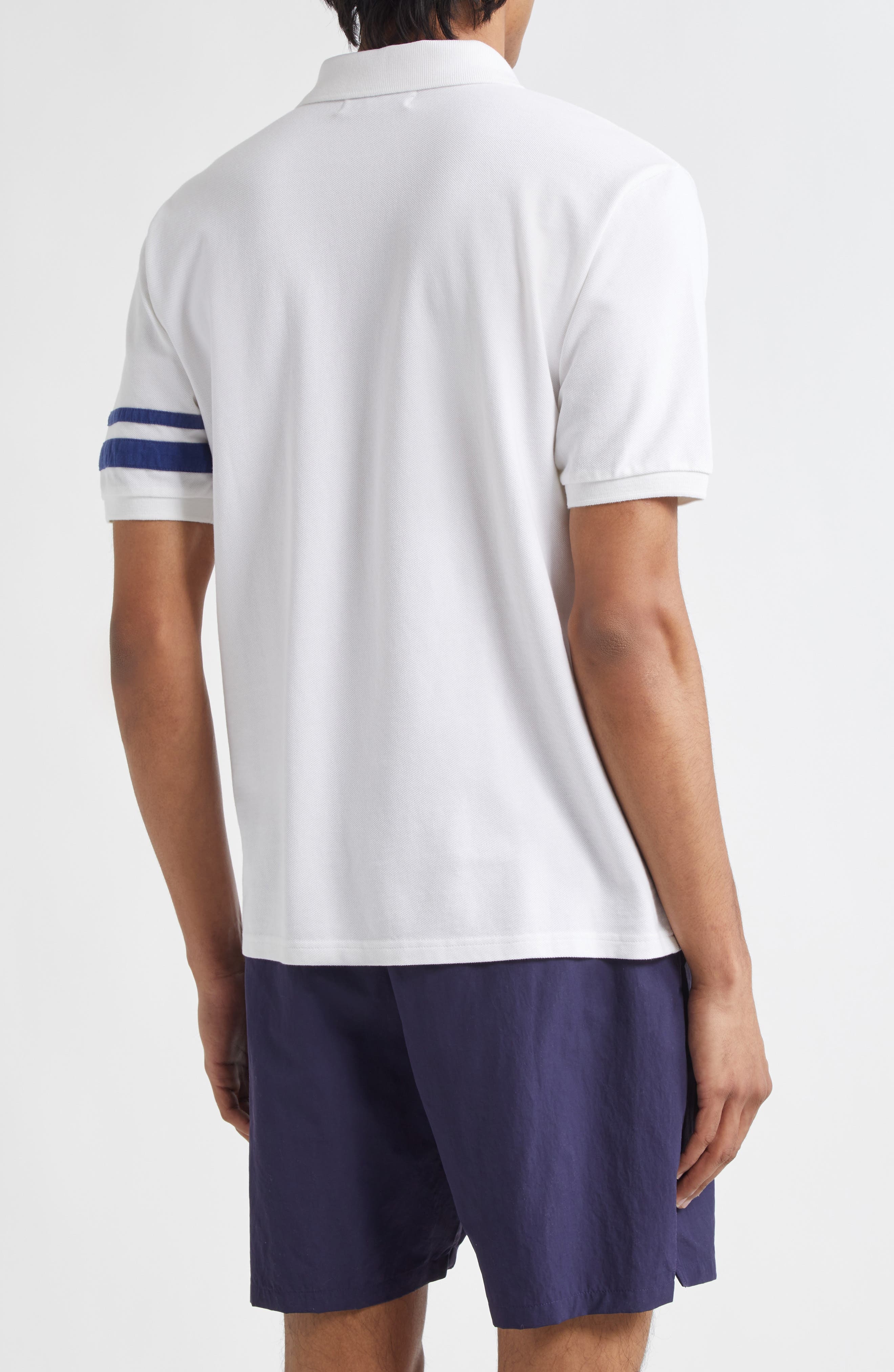 PALMES Global Cotton Piqué Polo in White at Nordstrom - 3