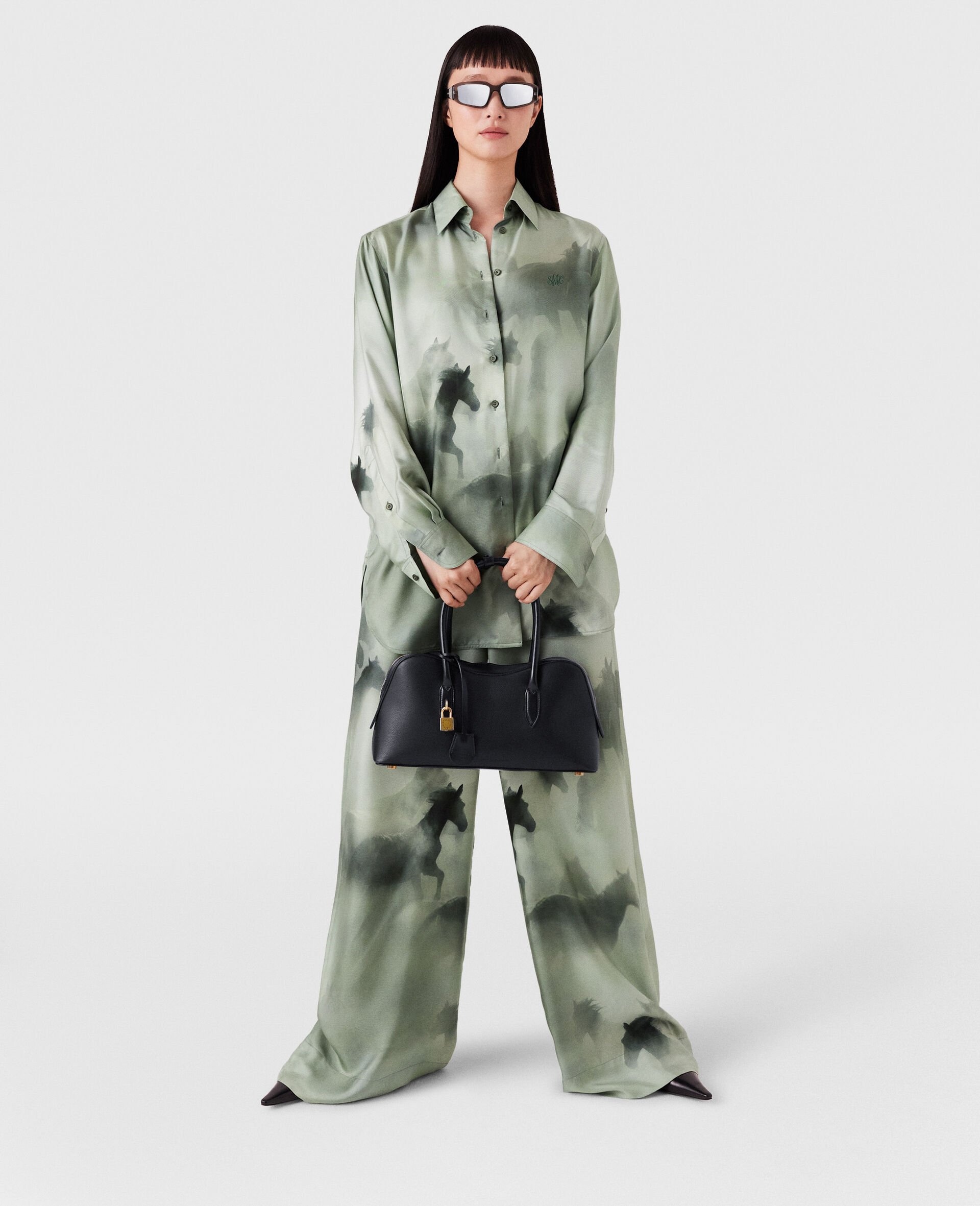 Drawstring Horse Print Pants - 8
