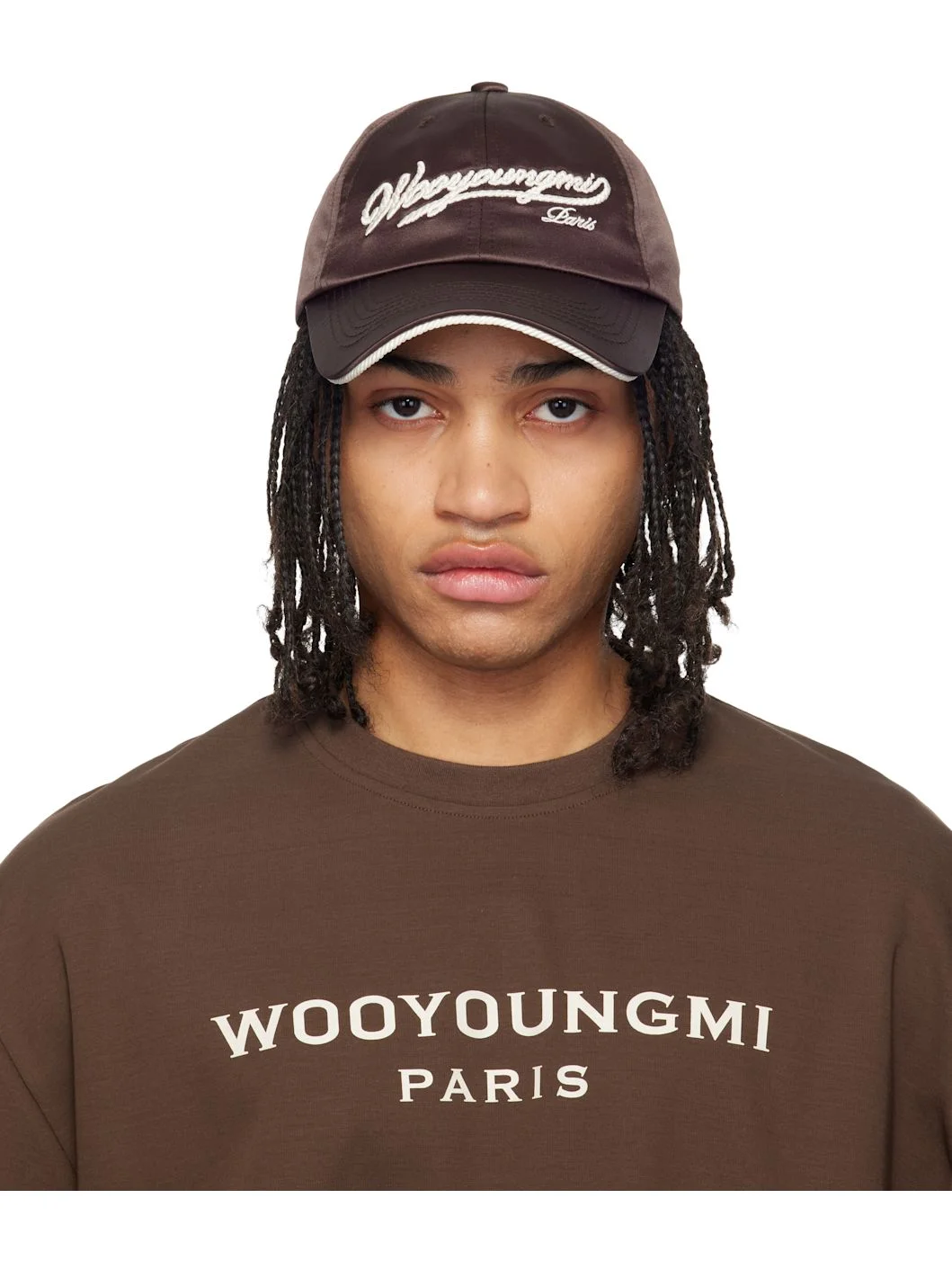 Brown Rope Embroidered Ball Cap - 1