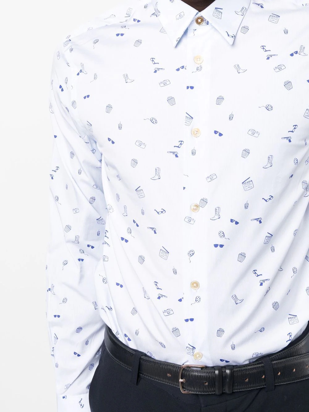 graphic-print button-up shirt - 5