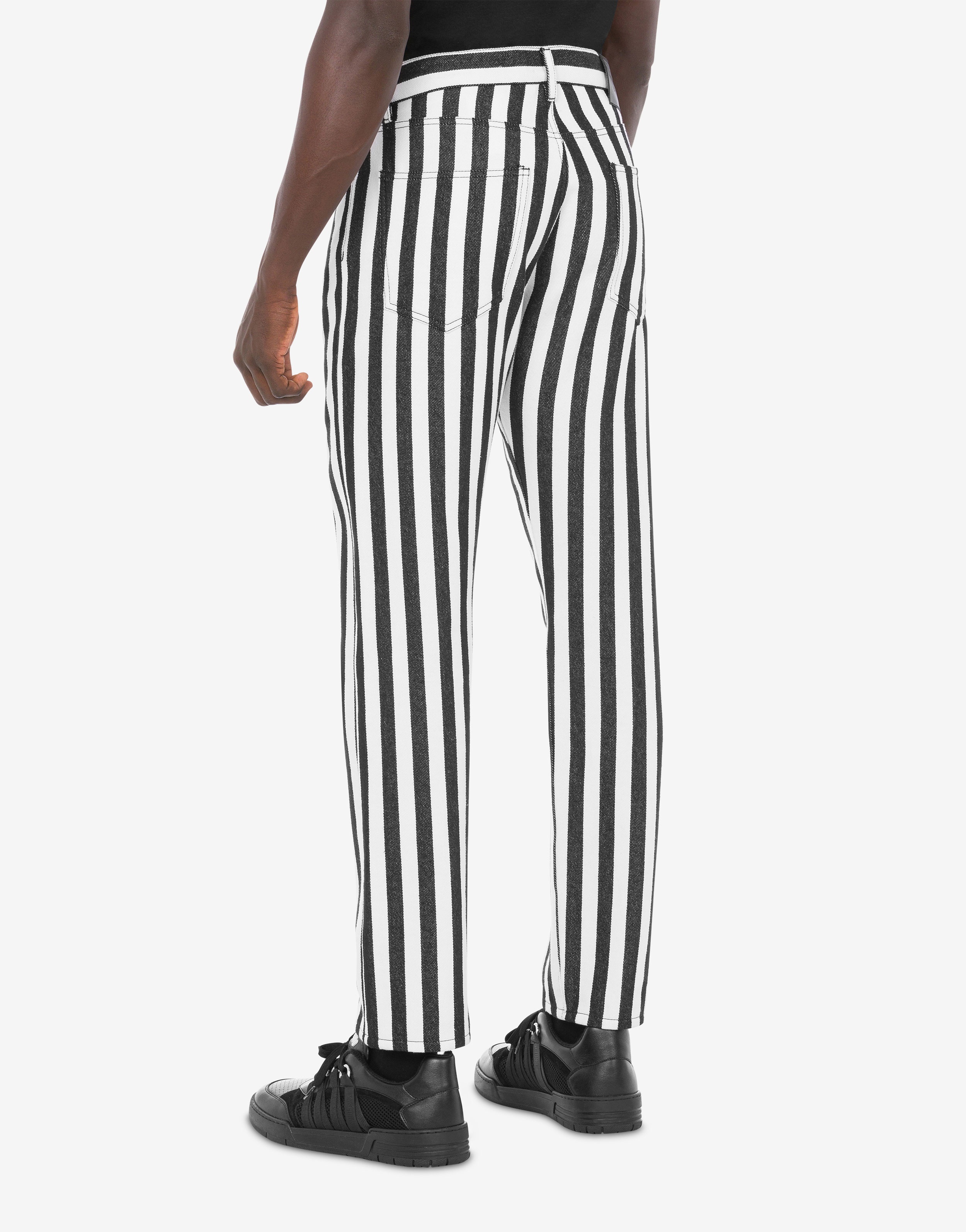 ARCHIVE STRIPES COTTON-BLEND TROUSERS - 3