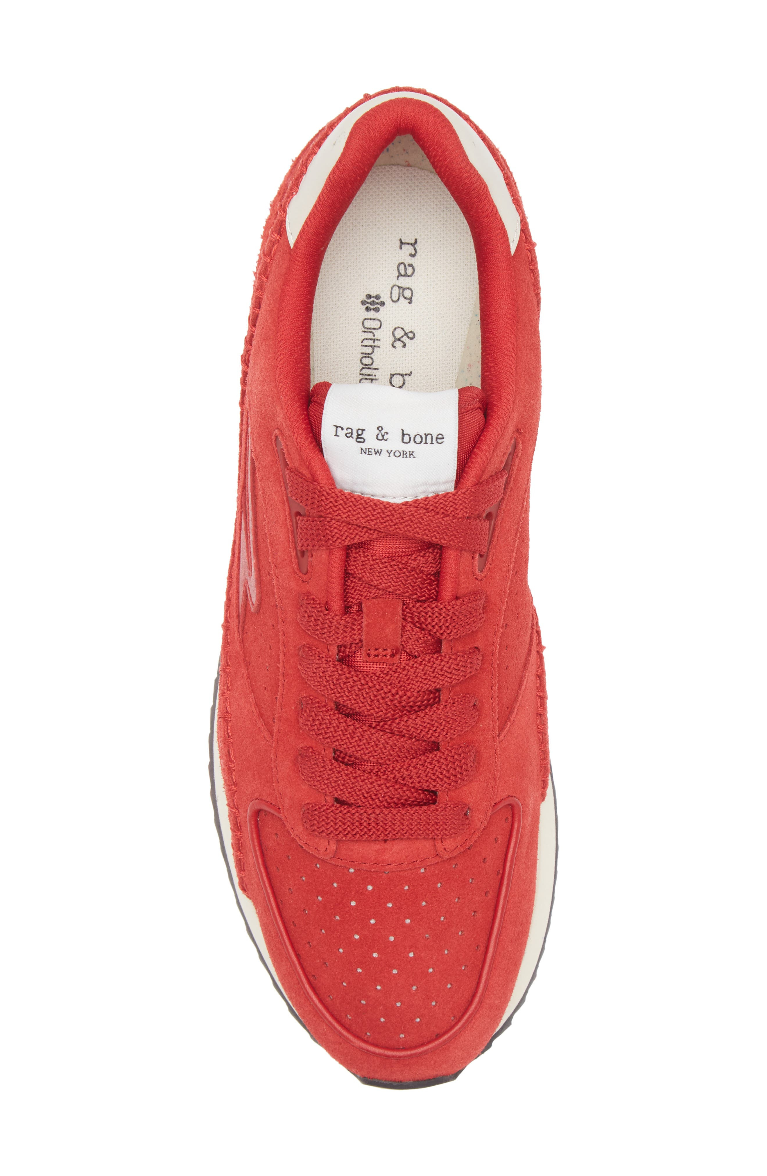 rag & bone Drift Runner Sneaker in Flame Red Suede at Nordstrom - 5