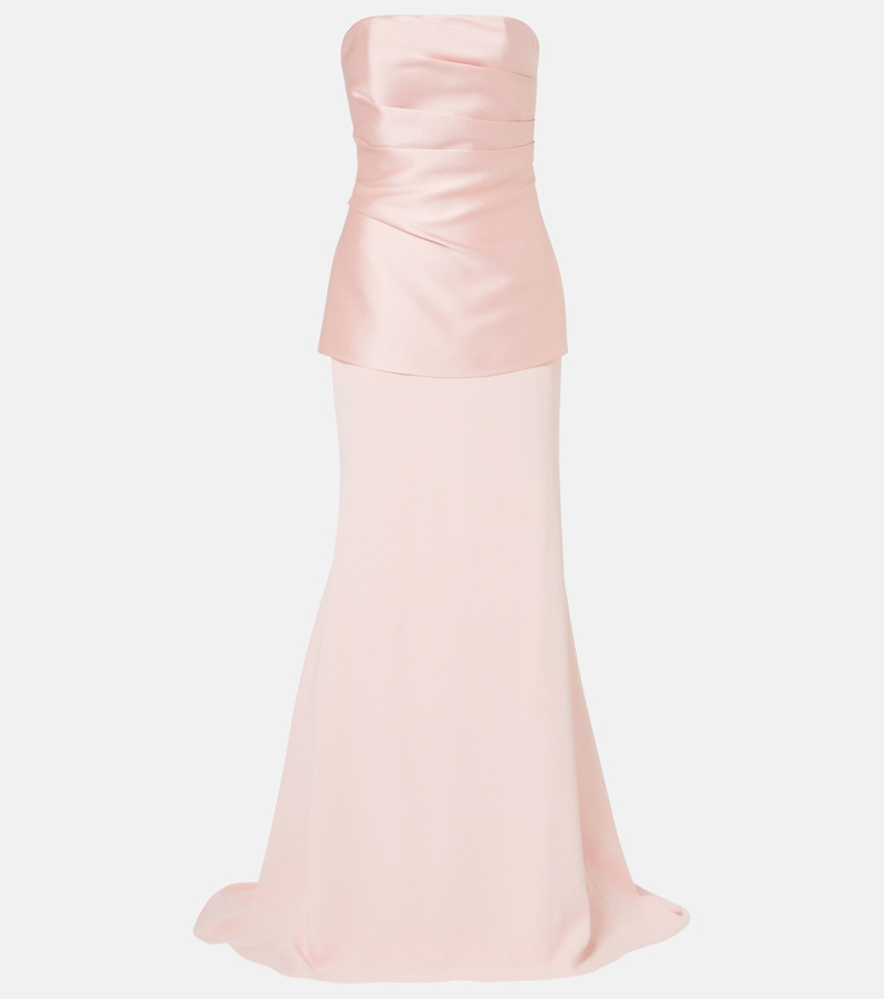 Alia strapless satin gown 1
