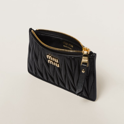 Miu Miu Matelassé nappa leather envelope wallet outlook