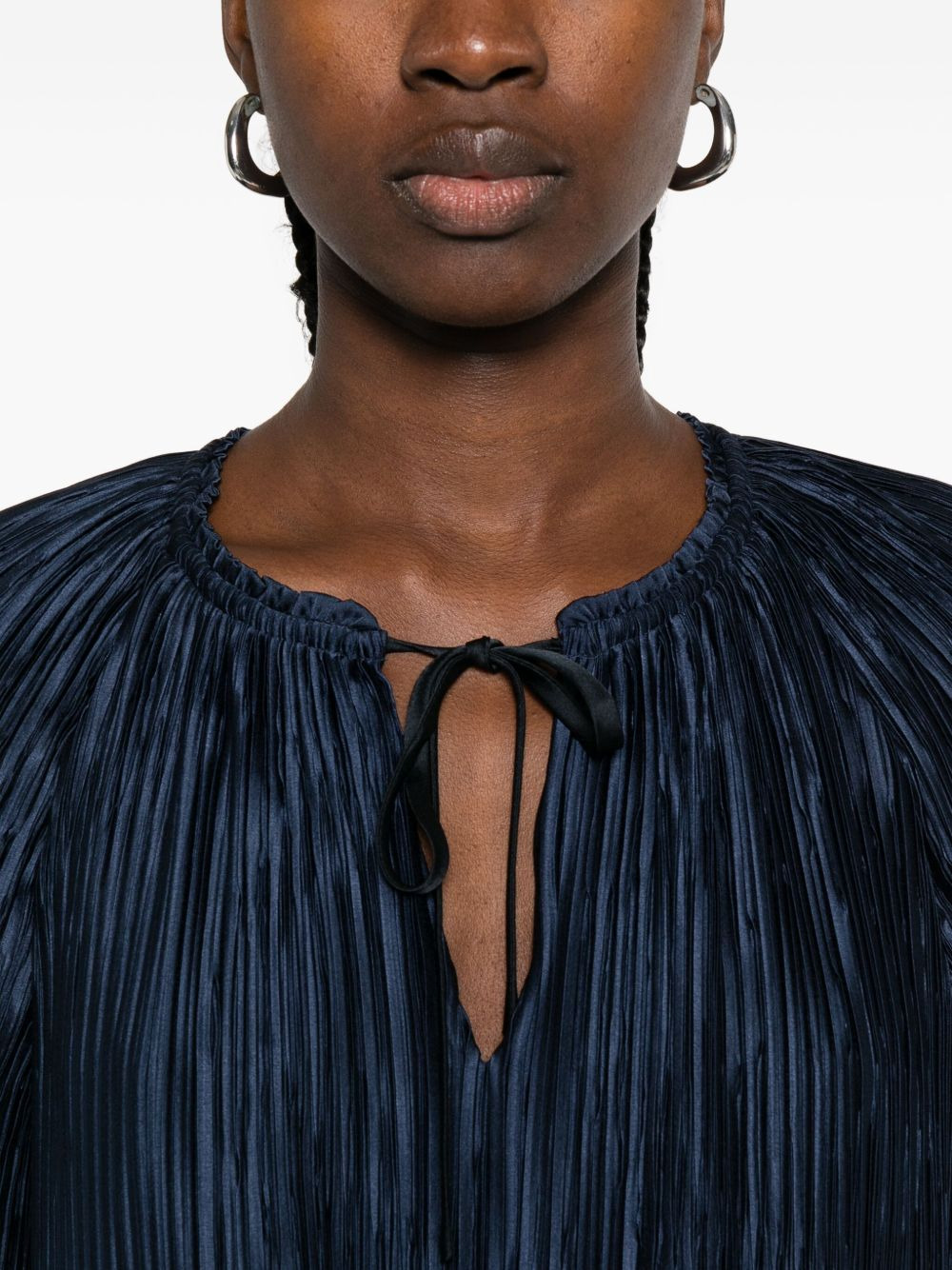 plissé ruffled mini dress - 5