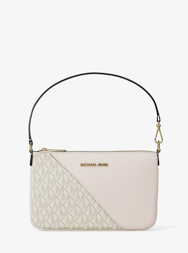 Jet Set Travel Small Signature Logo and Smooth Wristlet 1