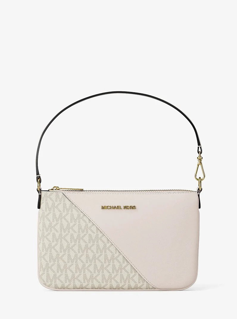 Jet Set Travel Small Signature Logo and Smooth Wristlet - 1