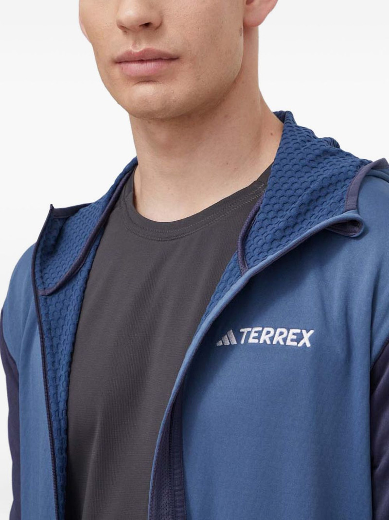 panelled zip-up hoodie 4