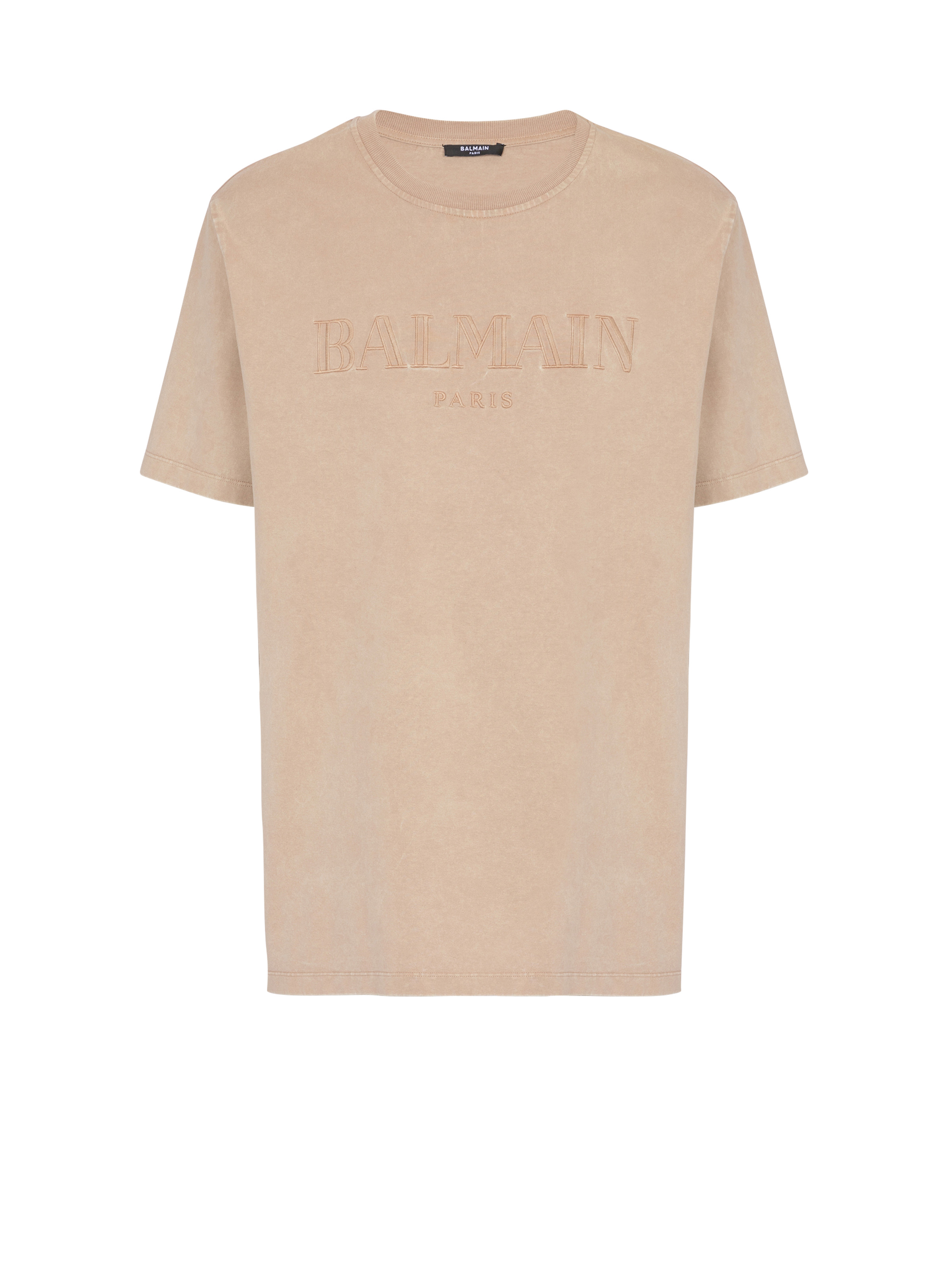 Loose T-shirt with vintage Balmain embroidery - 1