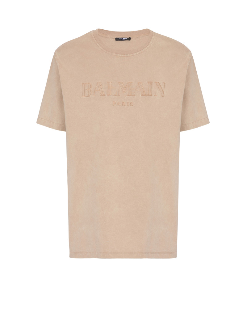 Loose T-shirt with vintage Balmain embroidery 1