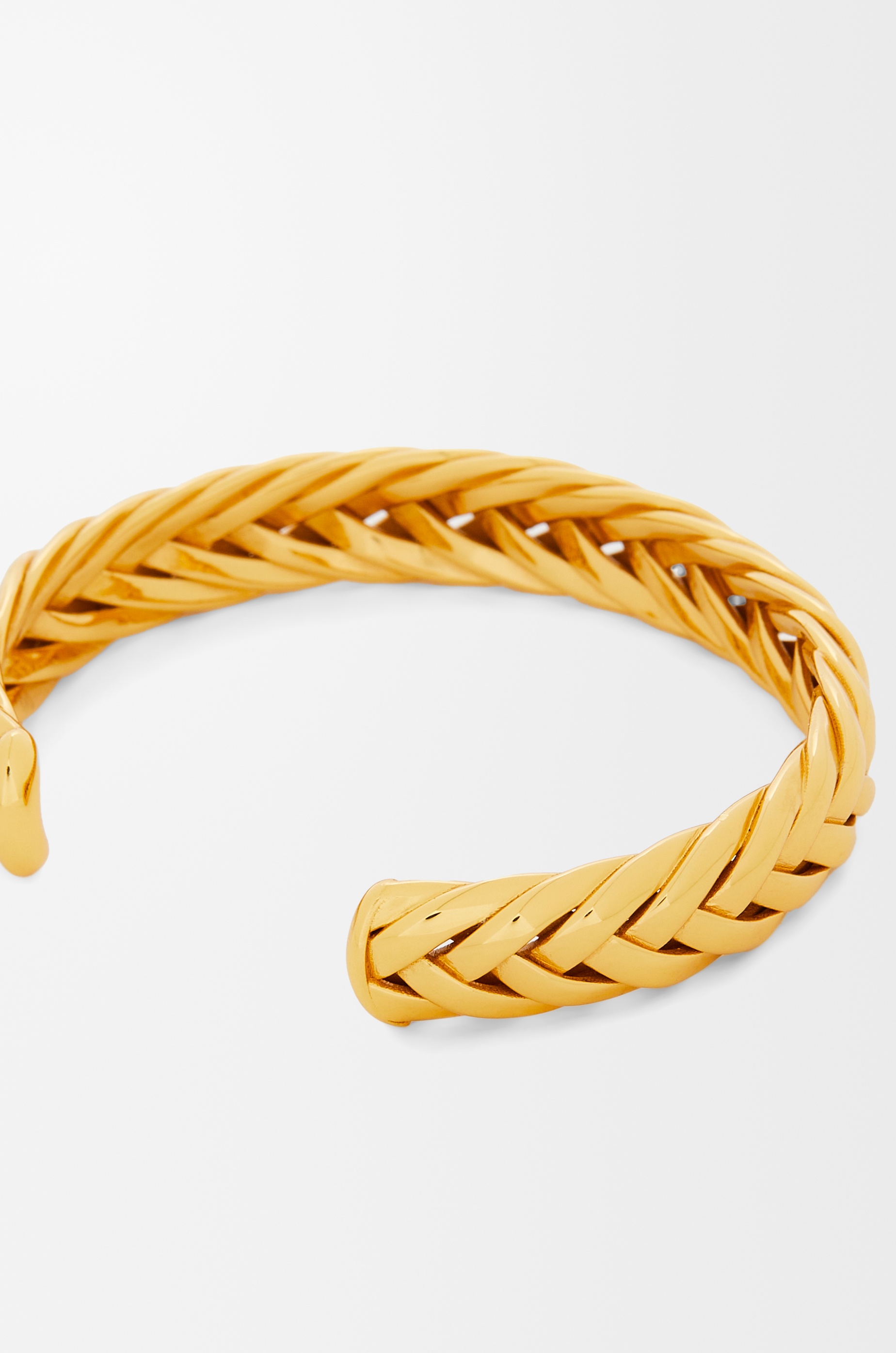 Thin braided cuff in sterling silver - 5