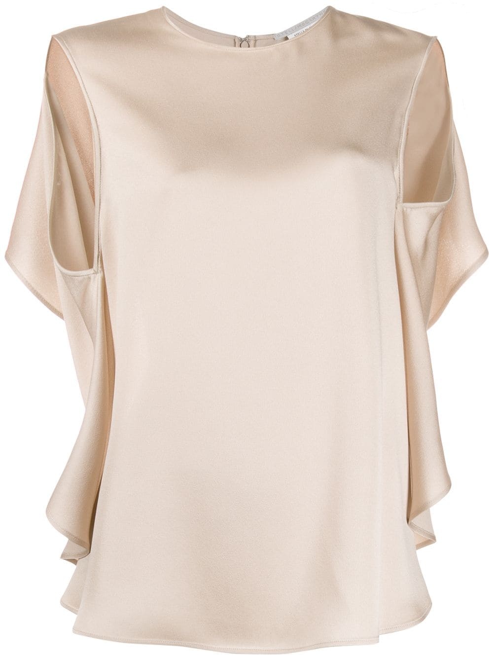 open back draped blouse - 1