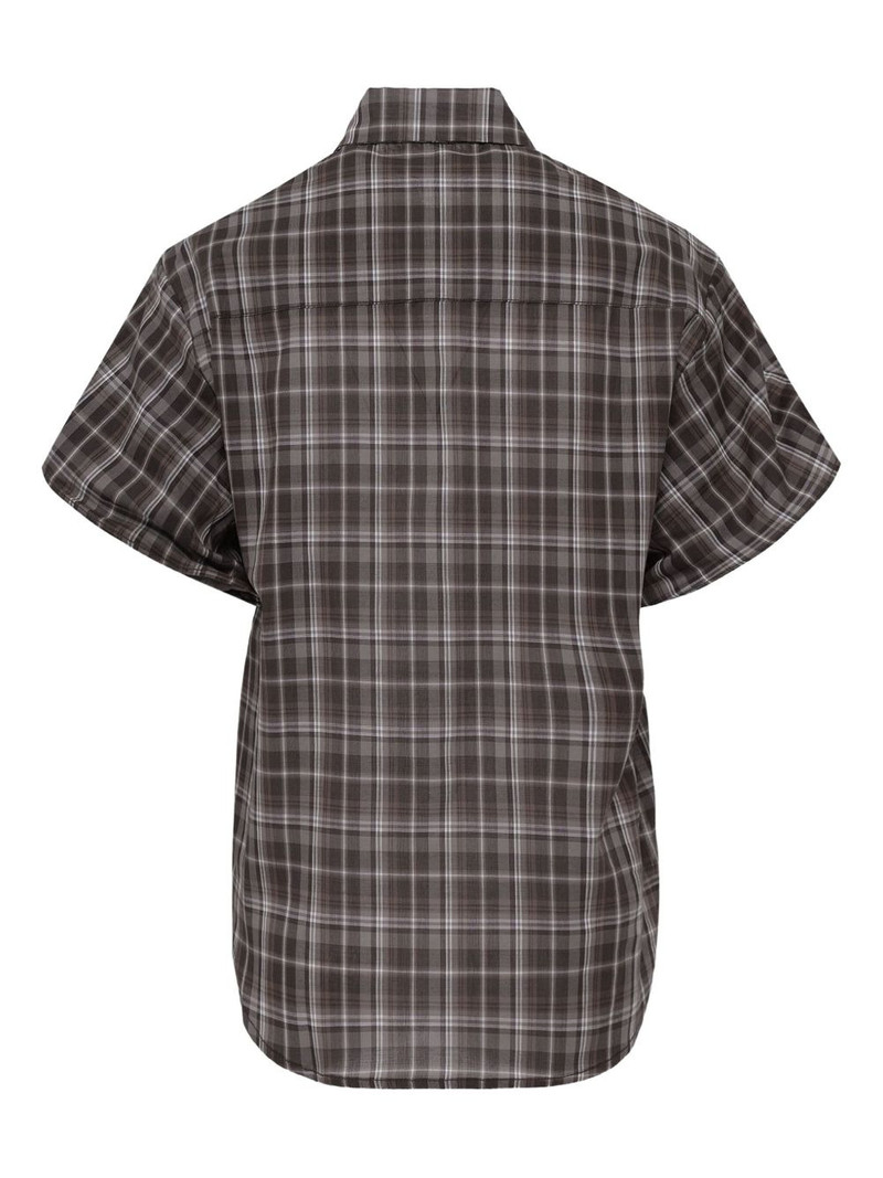 OPEN YY checked short-sleeve shirt outlook
