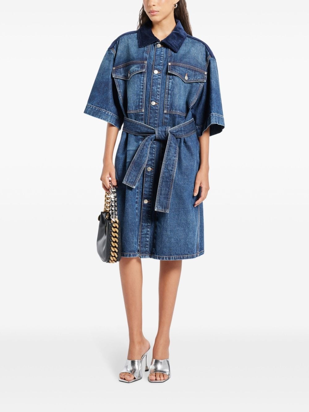 denim shirt dress - 2