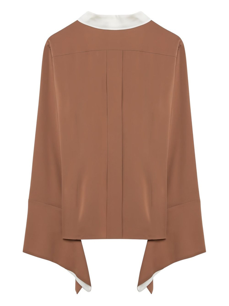 Max Mara long-sleeve color-block shirt outlook