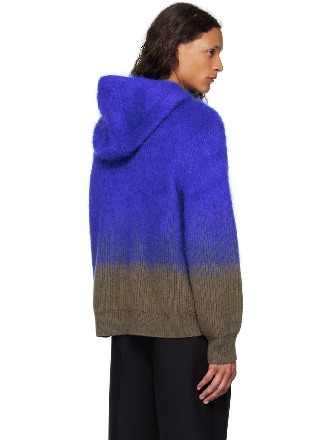 Blue & Gray Gradient Hoodie - 3