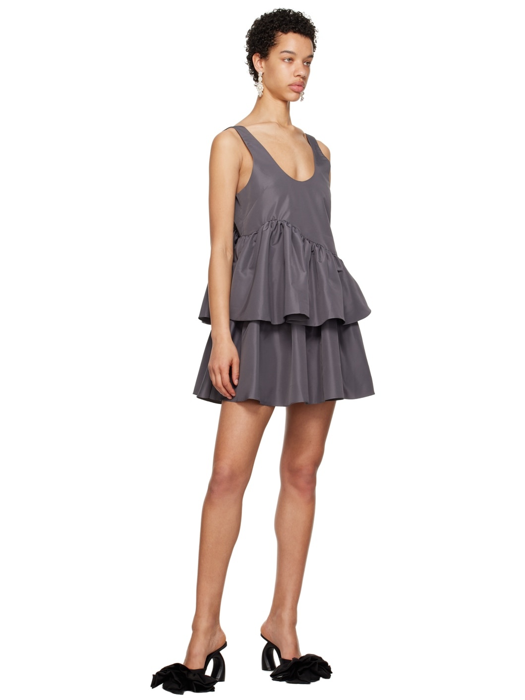 SSENSE Exclusive Gray Valeria Minidress - 4
