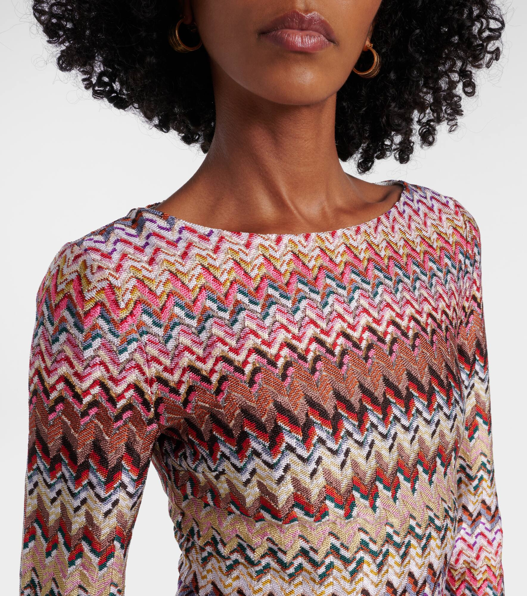 Zig Zag lamé minidress - 4