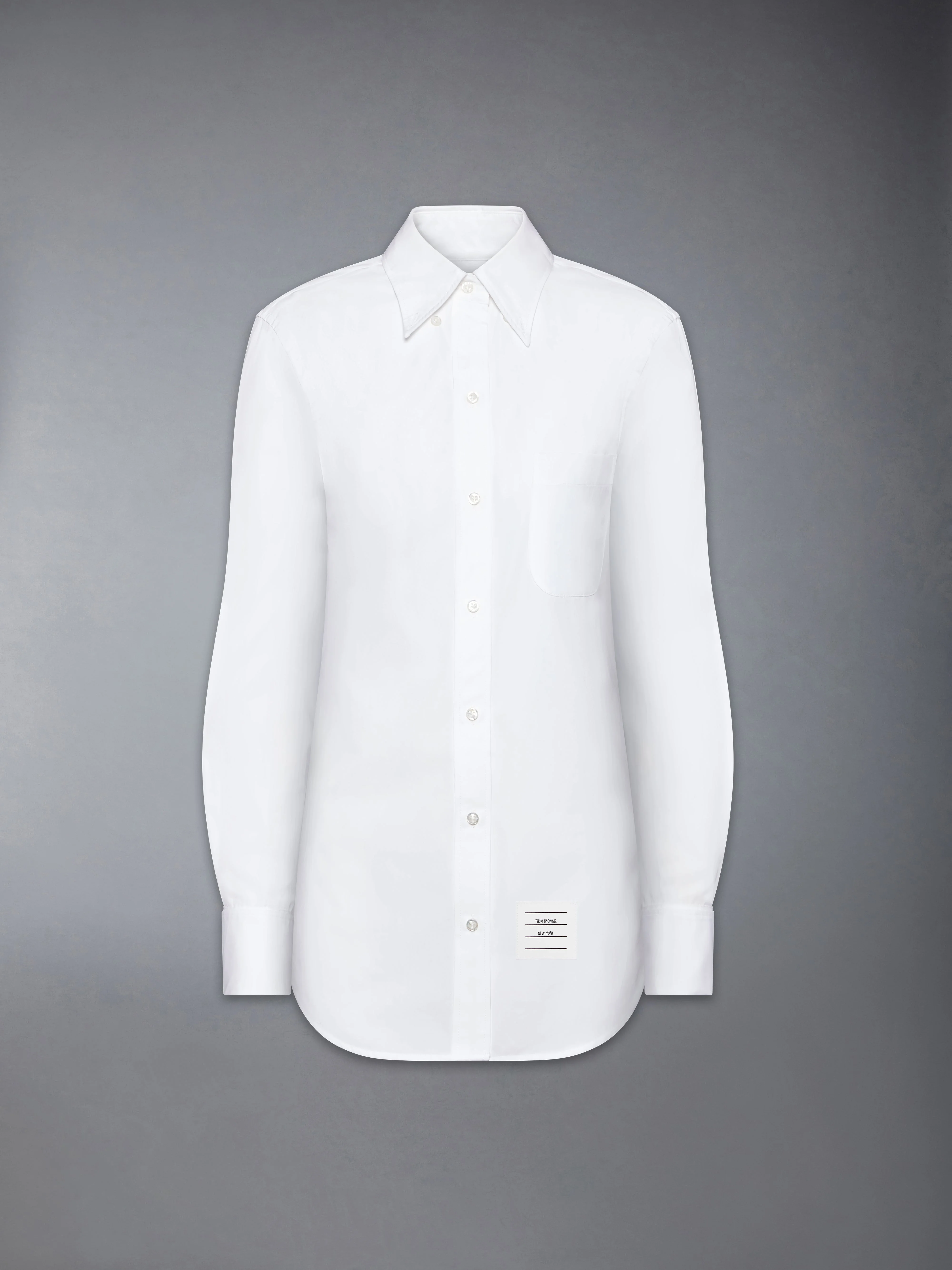 SOLID POPLIN FRENCH CUFF SHIRT - 1