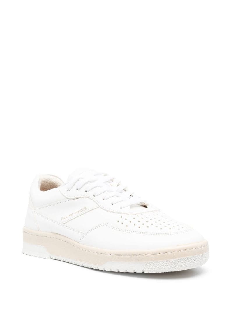 perforated low-top sneakers - 2