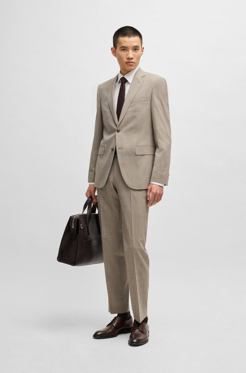 BOSS LEATHER DERBY SHOES WITH STITCHING DETAILS outlook