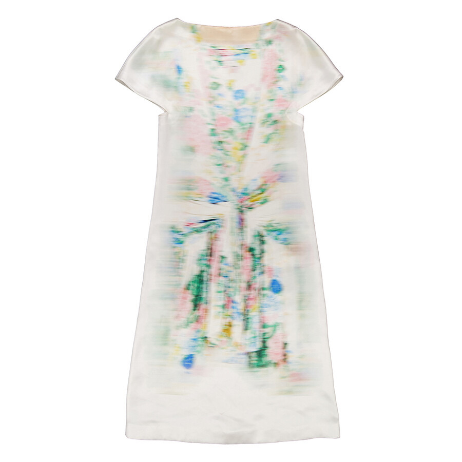 Loewe Attern-Printed Short-Sleeved Silk Dress - 2