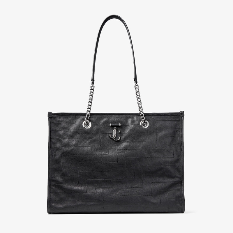 Avenue Soft Tote/L
Black Avenue Overstitched Biker Leather Soft Tote Bag 1