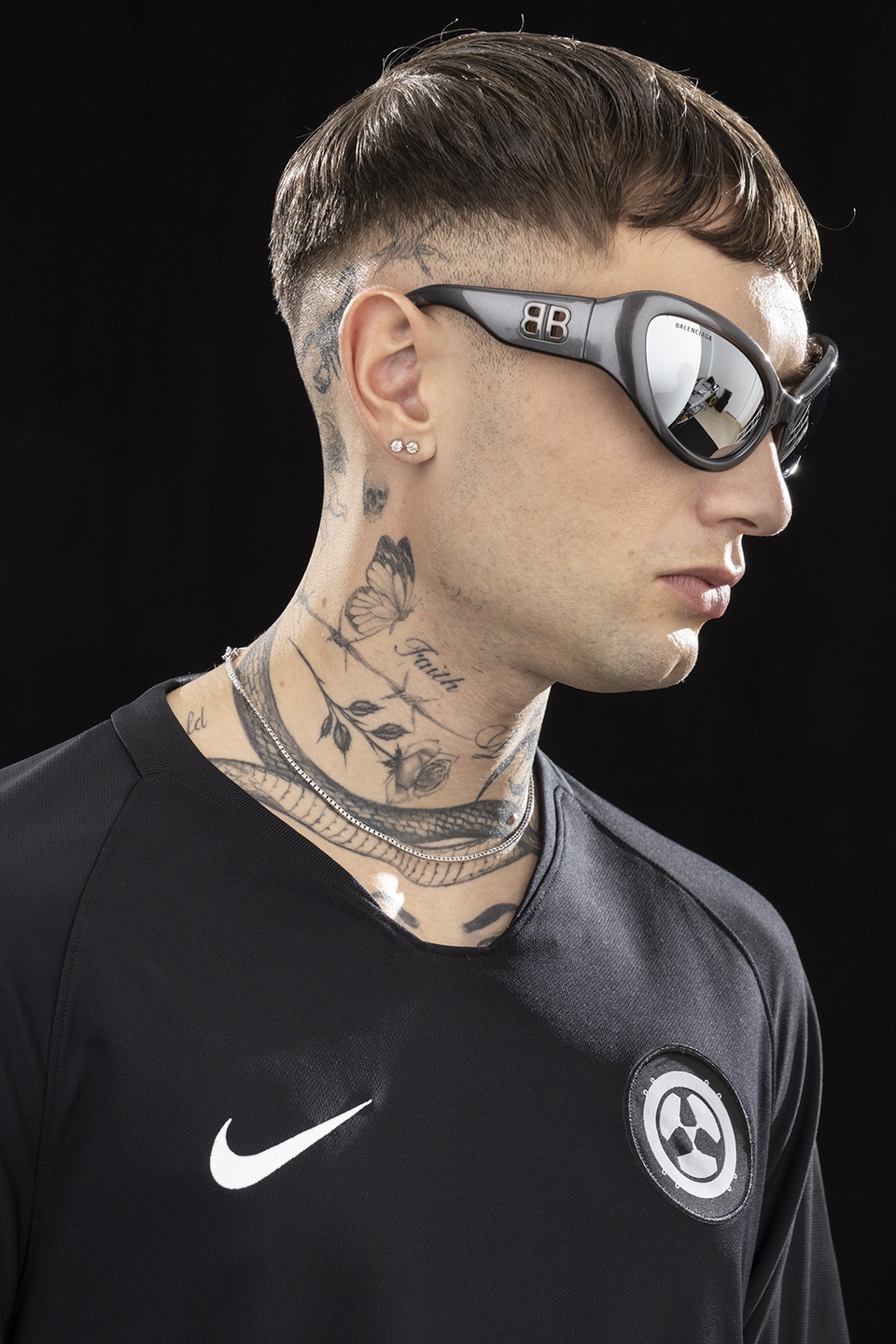 GGG-T1-010 Nike® Acronym® Stadium Jersey Black/Black - 7