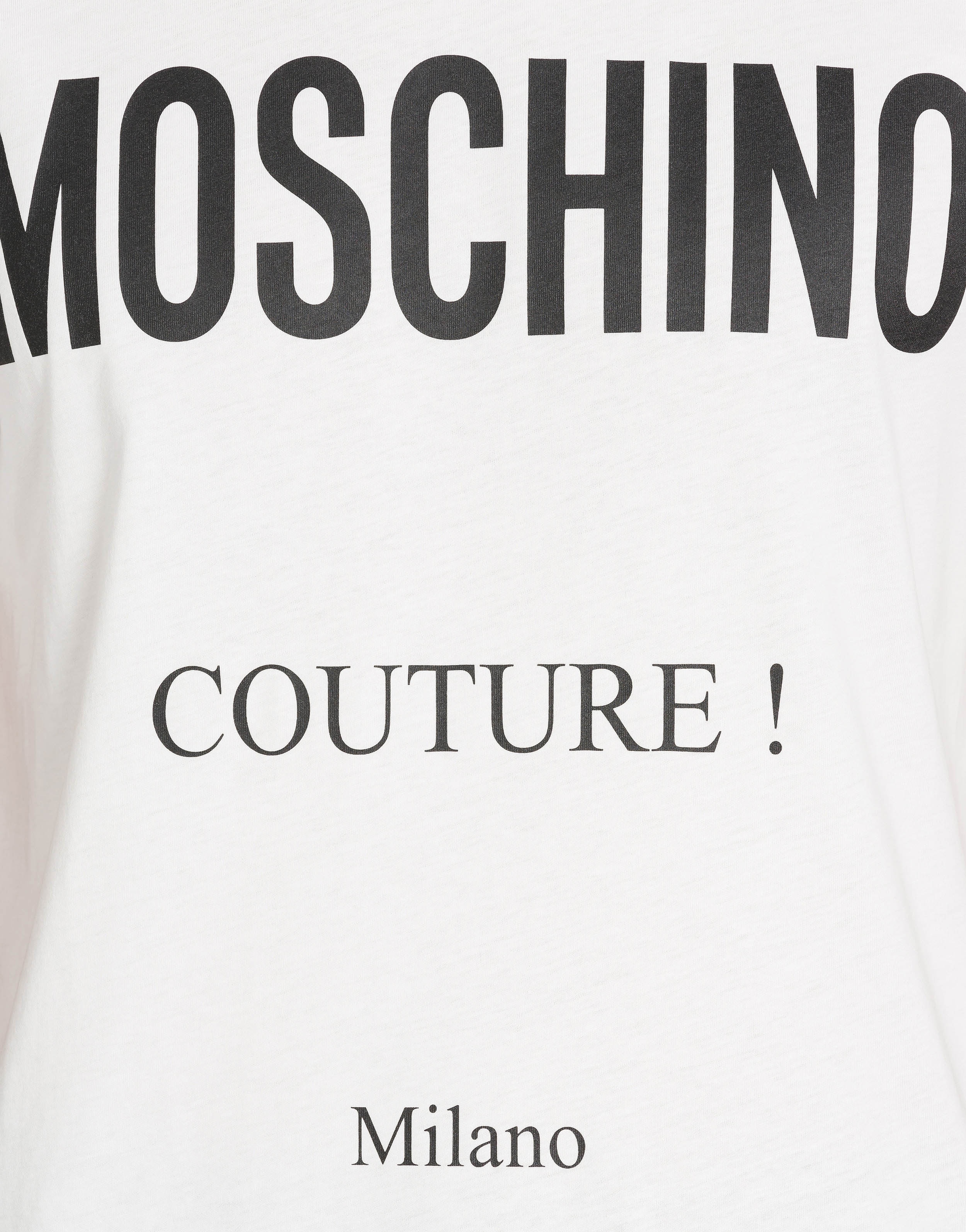 COTTON T-SHIRT WITH MOSCHINO COUTURE PRINT - 4