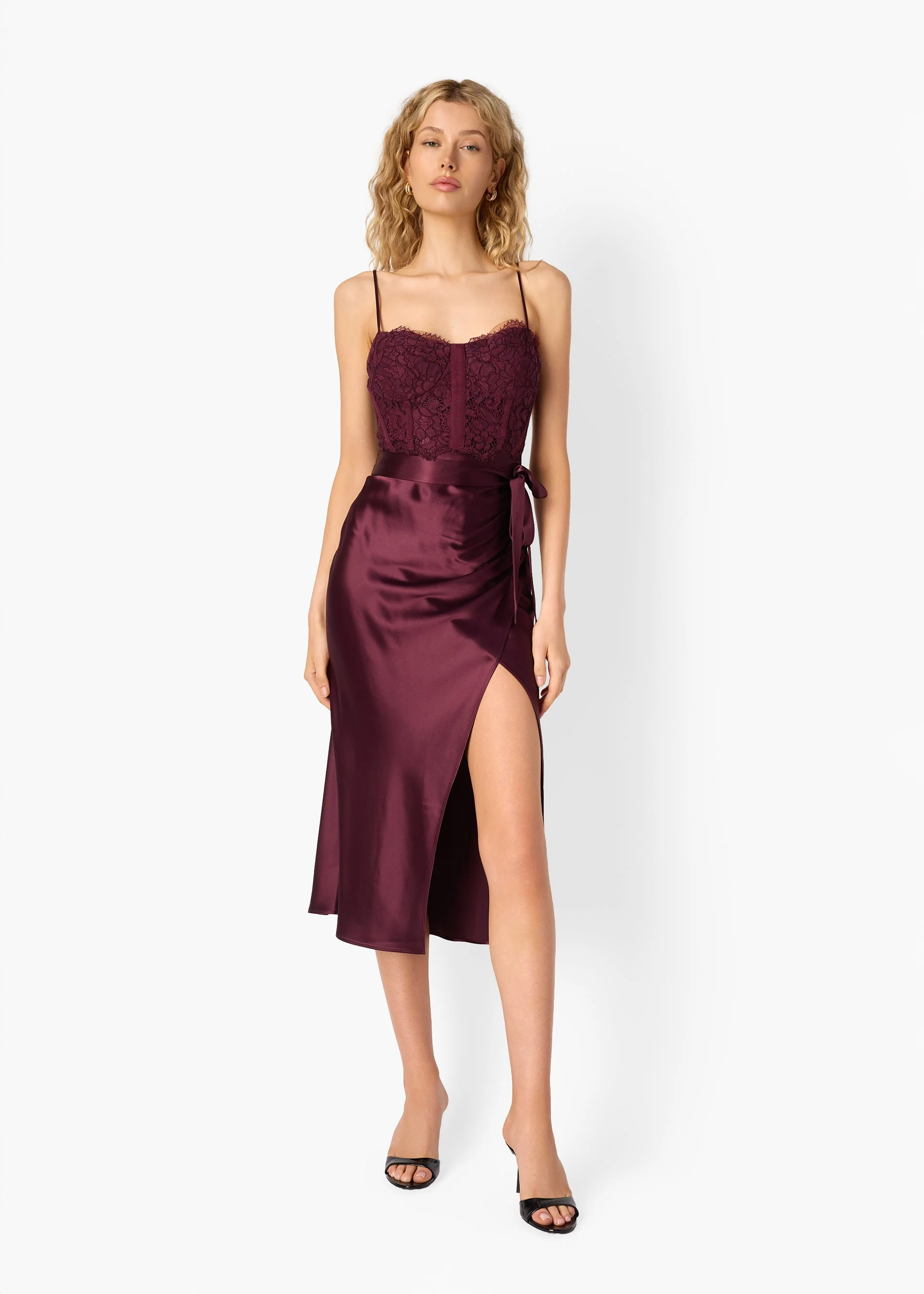 TRICIA CORSET DRESS BLACKBERRY - 1