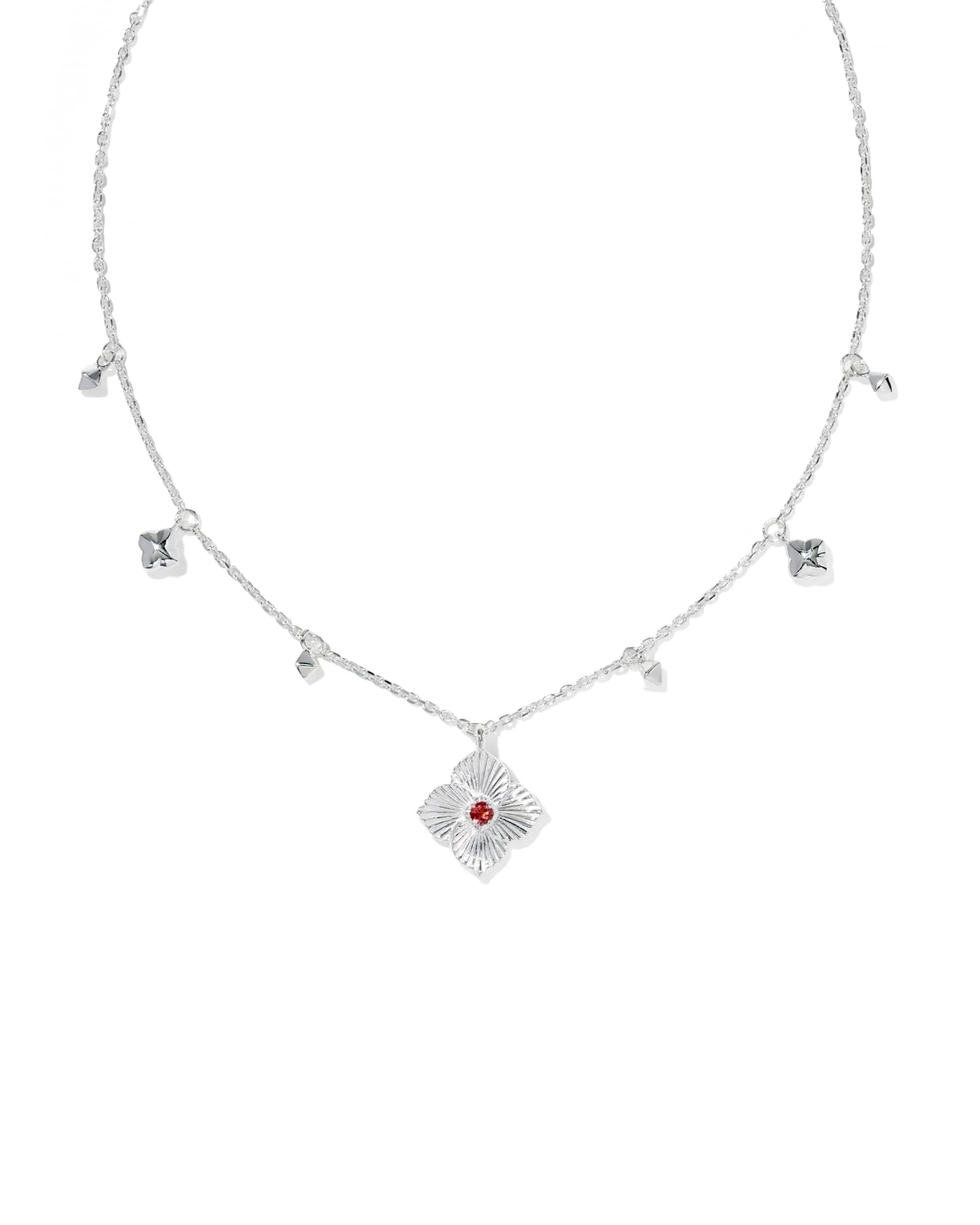 Dira Sunray Sterling Silver Short Pendant Necklace - 1