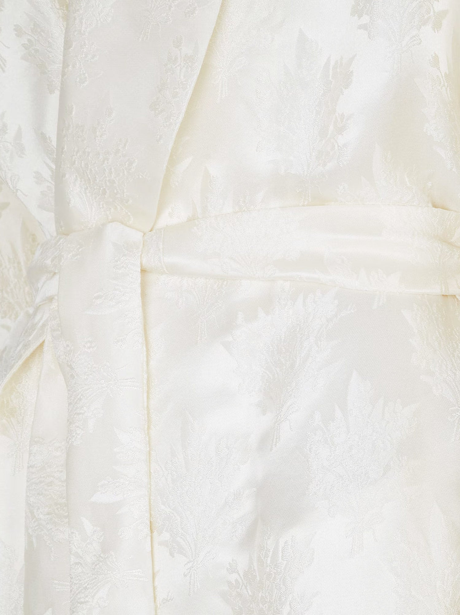 Jacquard Silk Blazer With Floral Motif - 4