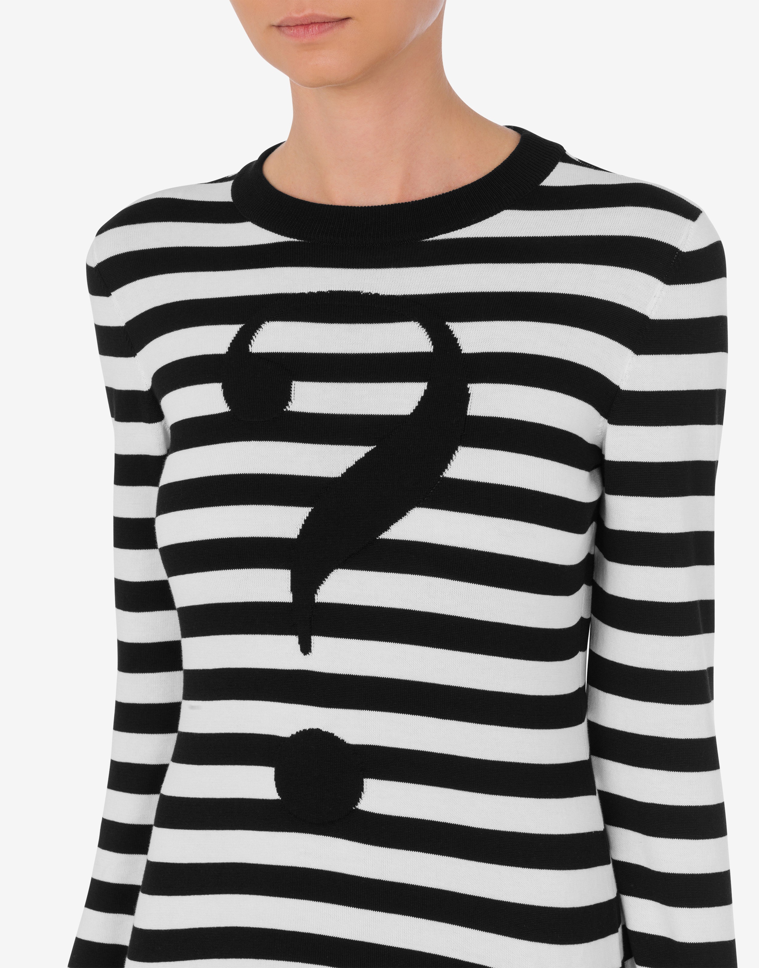 HOUSE SYMBOLS !? STRIPED KNIT DRESS - 4