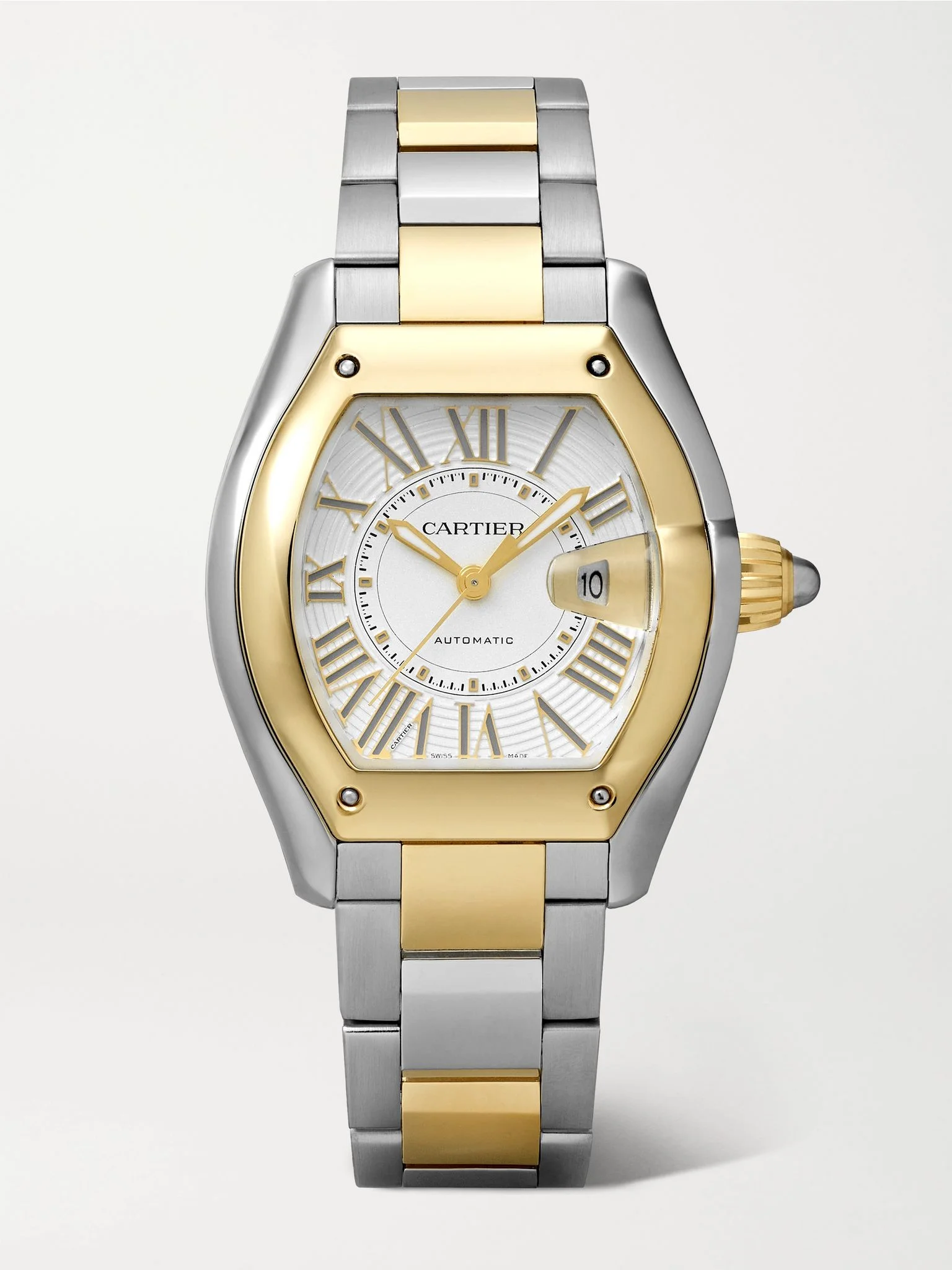 Roadster medium 42.5mm 18-karat gold, steel and alligator watch, ref. no. CRW2RD0009 Gray - 1