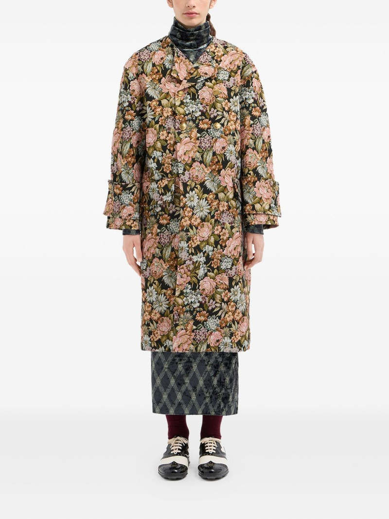 Pierre-Louis Mascia floral-print double-breasted coat outlook