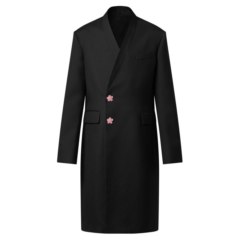 Tailored Kimono Single-Breasted Overcoat - 1