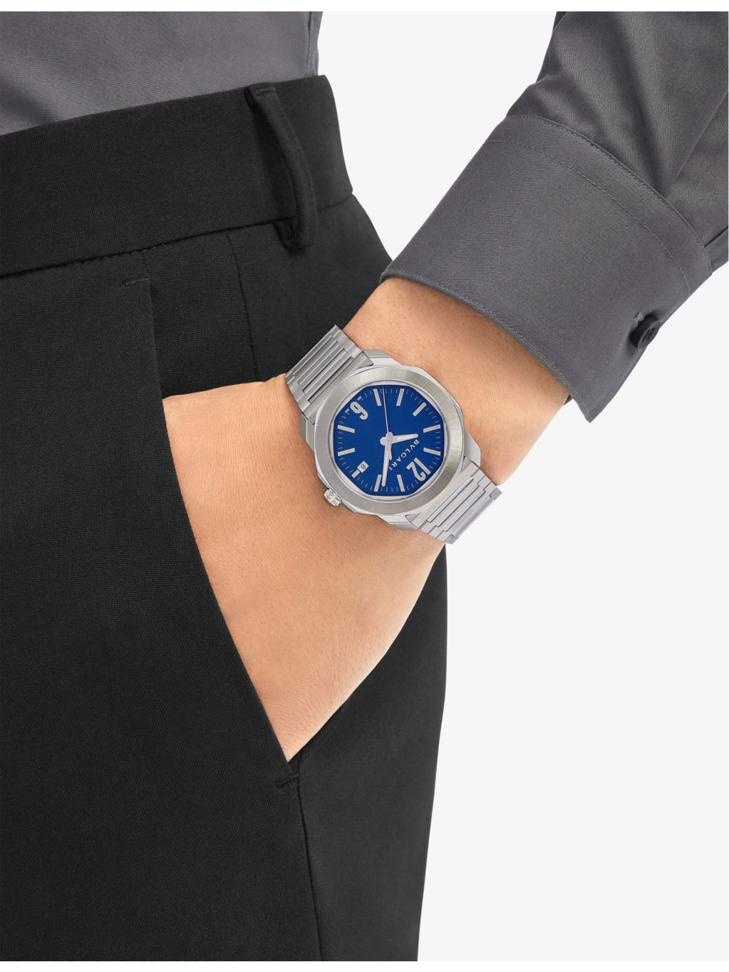 RE00019 Octo Roma Chronograph stainless-steel automatic watch - 4