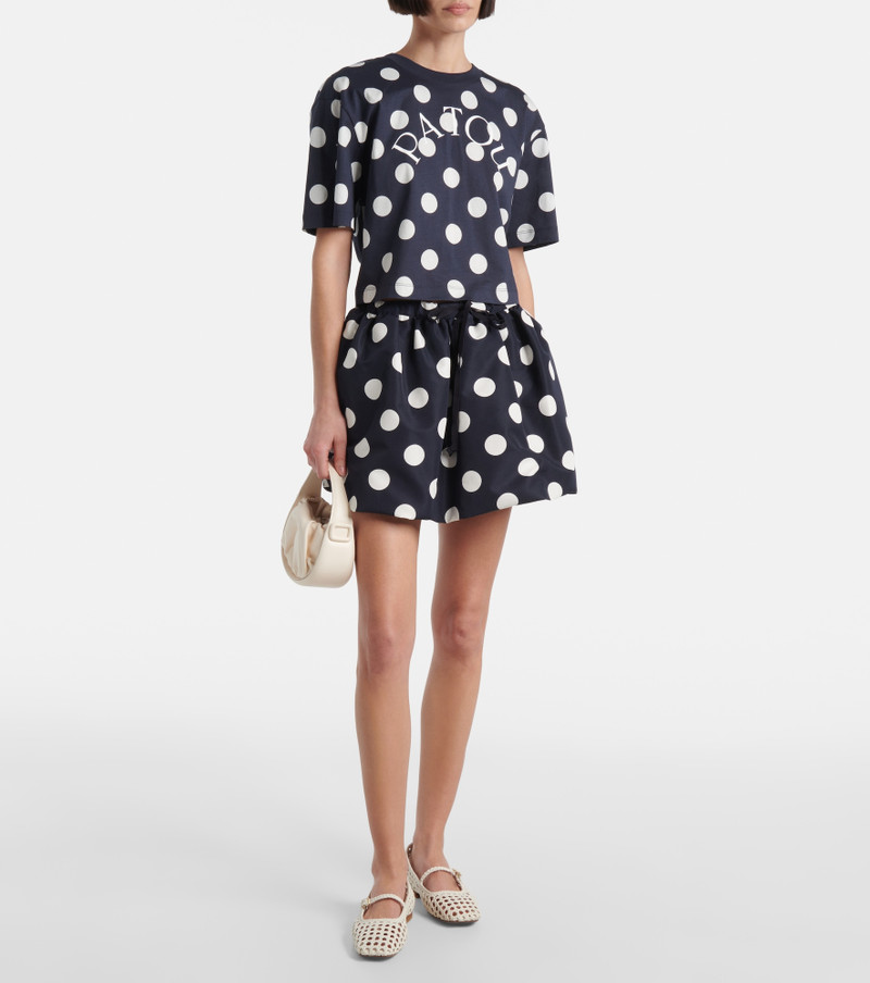 PATOU Logo polka-dot cotton crop top outlook