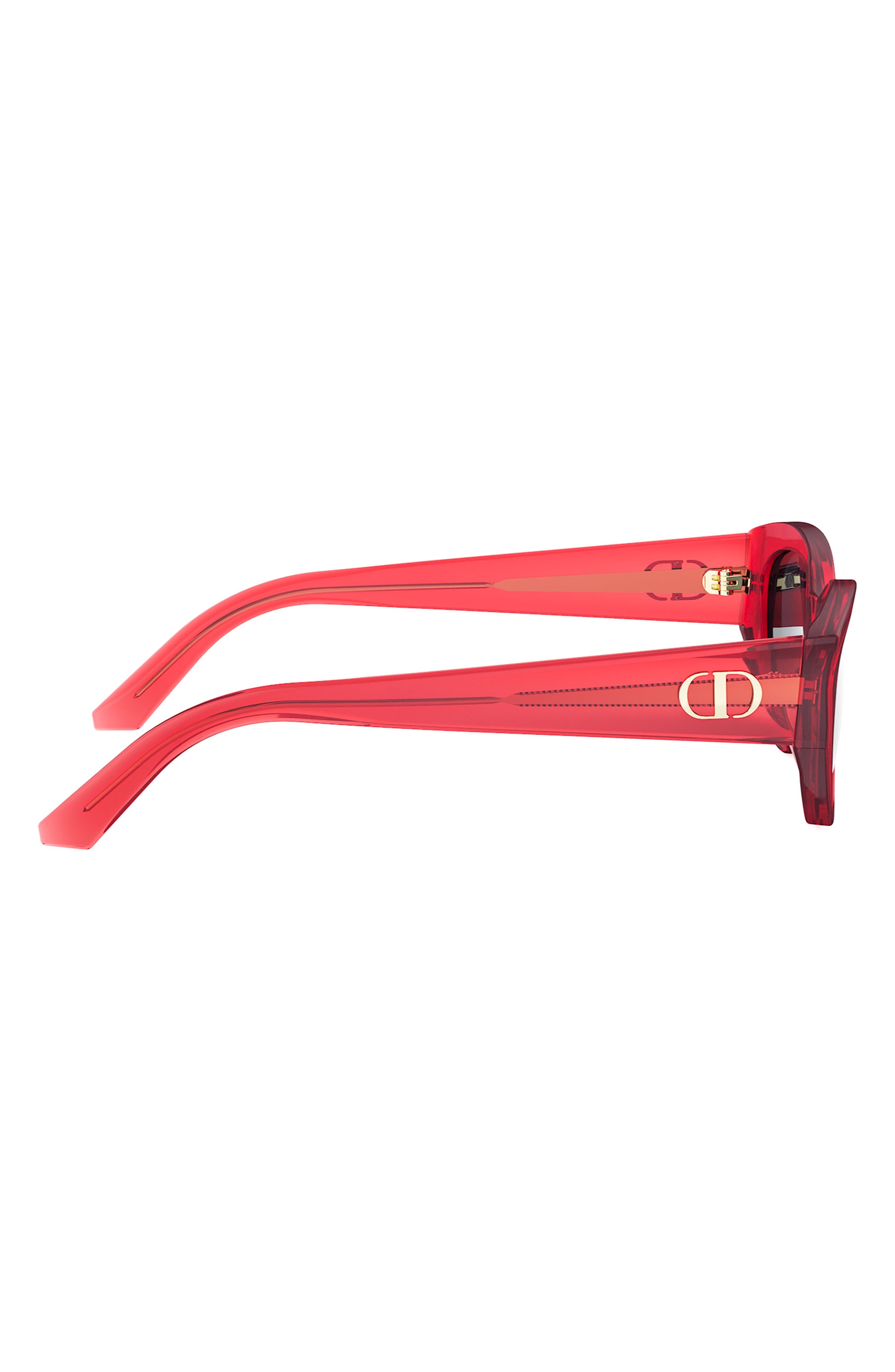 'DiorGlow B1I 53mm Cat Eye Sunglasses in Shiny Bordeaux /Blue at Nordstrom - 7